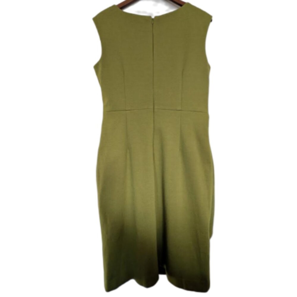 Melanie Lyne Crew Neck Ruched Ponte Sheath Dress Size 12 NWT - Picture 3 of 5